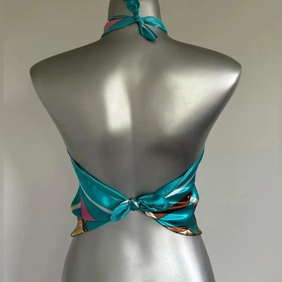 🆕Luxury Satin  Scarf Top - Picture 3 of 15
